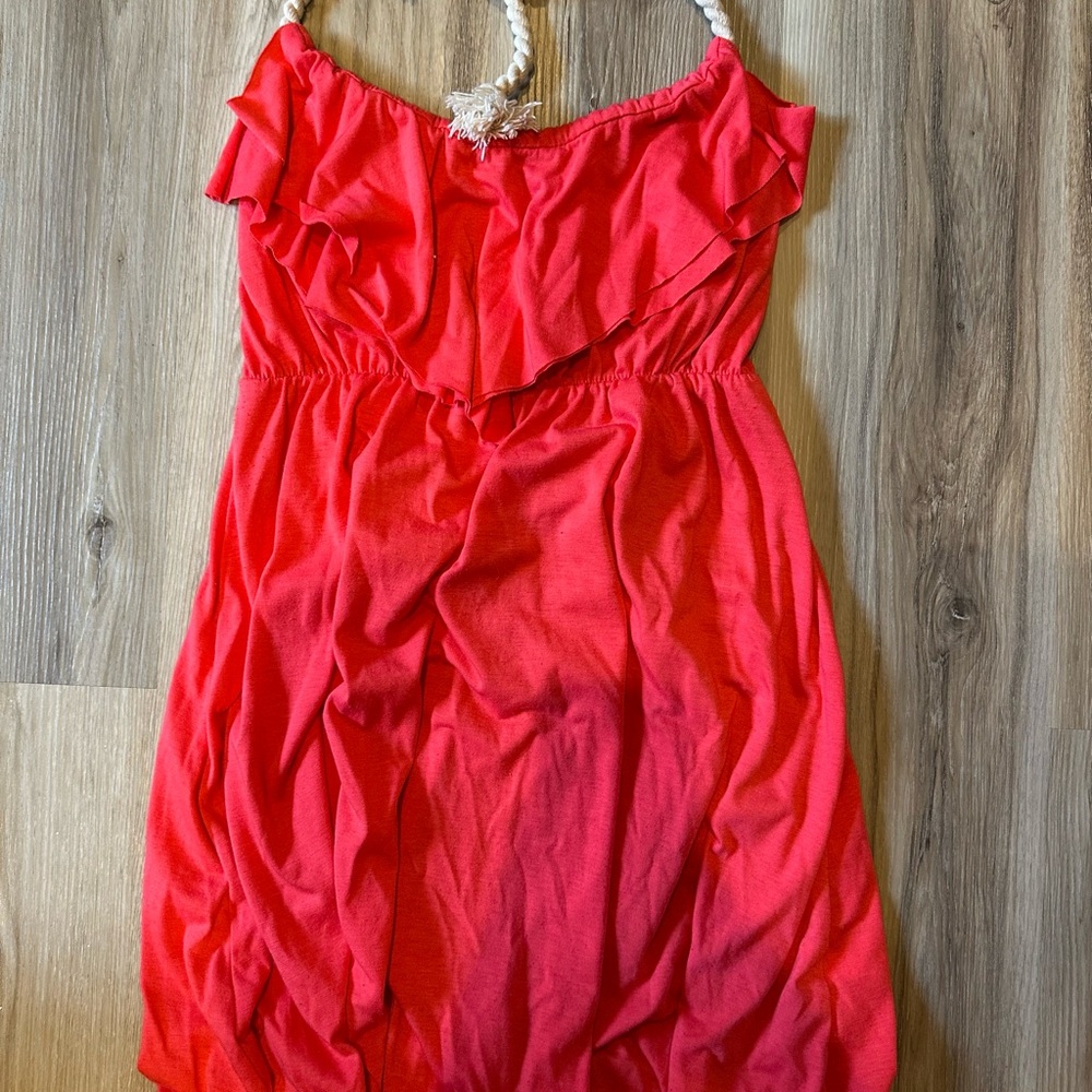 Women’s Red Ruffle Dress